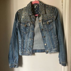 Gold stud Jean jacket